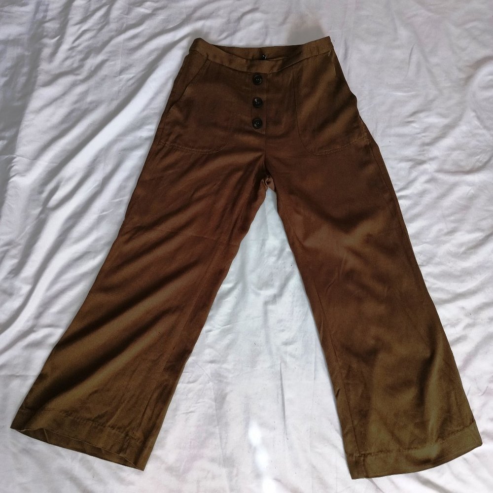 Vero Moda Forest Green Button Dress Pants